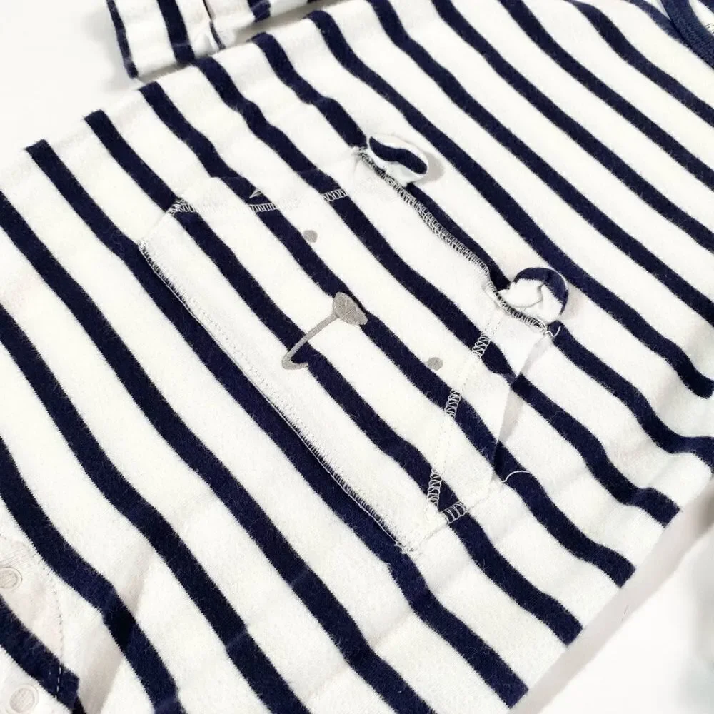 Navy stripe teddy bear onesie by babygap